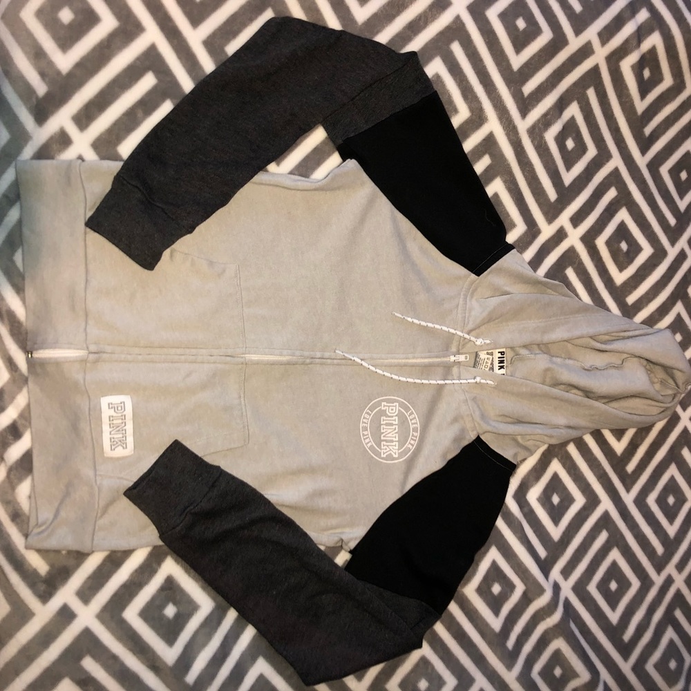 pink hooded womens zip up